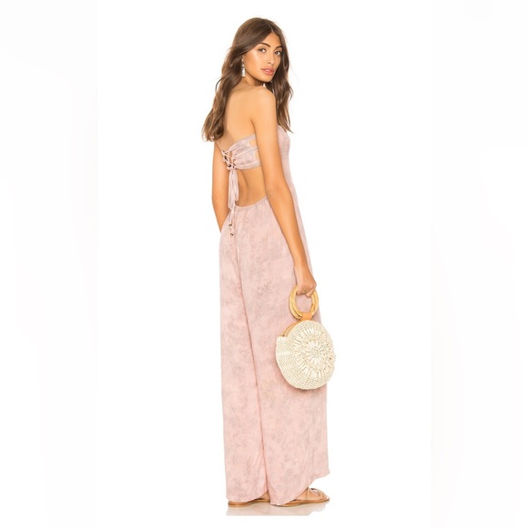Tiare Hawaii Bennett Jumpsuit in Rose Smoke Tie Dye, OS - Picture 3 of 8